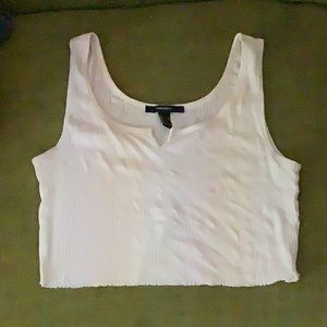 white cropped tank top